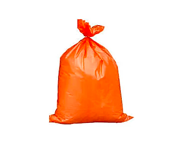 Orange plastic on sale trash bags